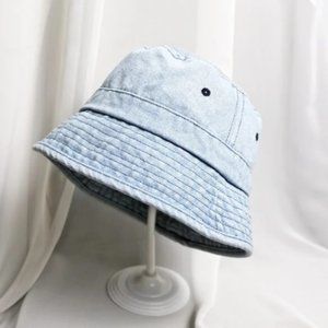 SHEIN Minimalist Jean Fabric Bucket Hat